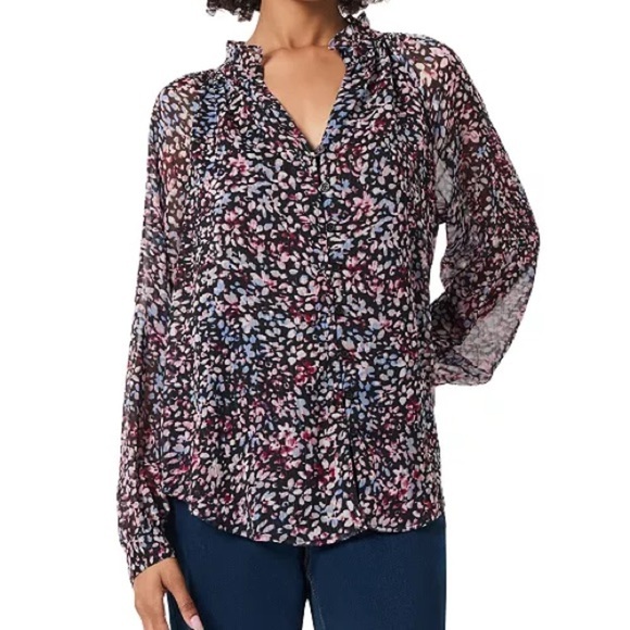 Jones New York
Petite Floral-Print Raglan-Sleeve Peasant Blouse - Picture 1 of 5